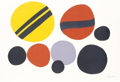 Chevrons Noir sur Rouge et Jaune by Alexander Calder